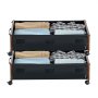 VEVOR Opbergbox voor onder het bed, 2 stuks, op wielen (650 x 460 x 180 mm), organizer voor onder het bed met vergrendelbare wielen, verrijdbare opbergbox voor kleding en schoenen, slaapkamer