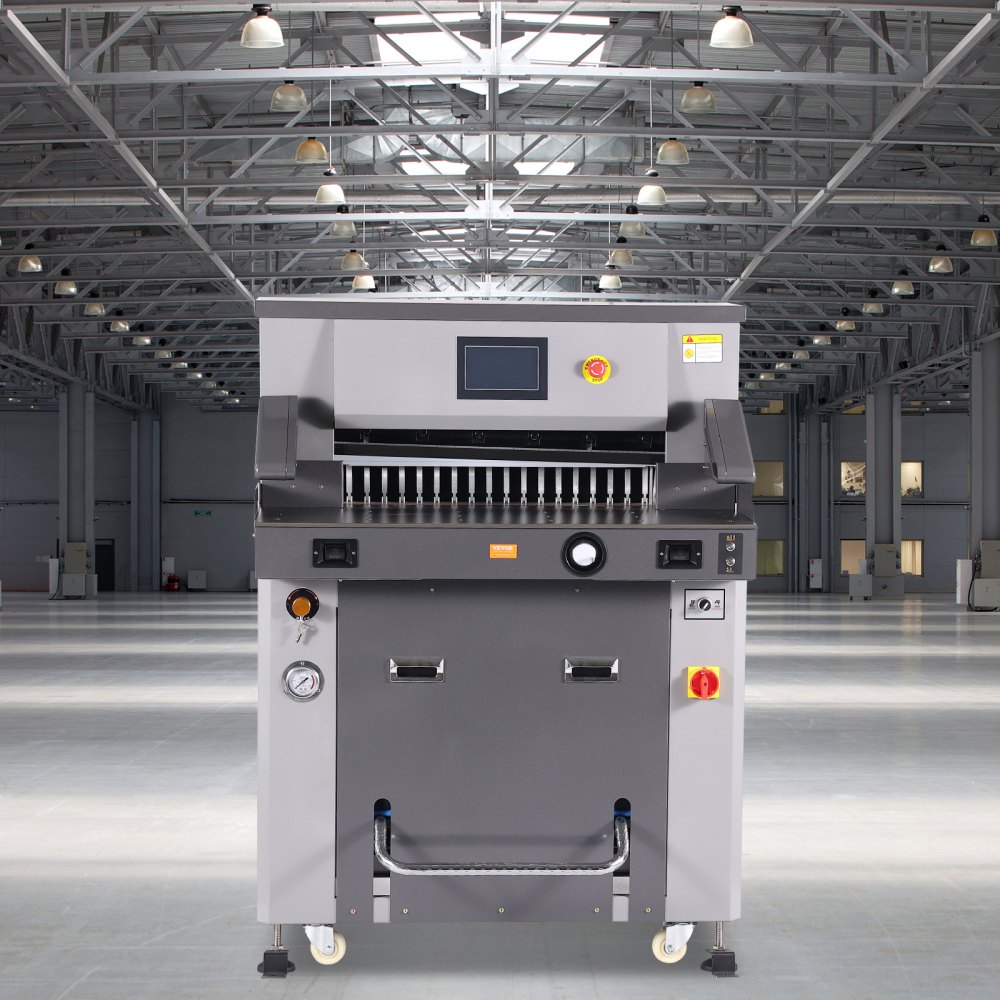 VEVOR Electric Hydraulic Paper Cutter, Heavy Duty Paper Cutter Machine 26" /660.4mm Cutting Width, 3.14"/80mm Cutting Thickness, Electric Paper Trimmer with 7" Touchscreen Numerical Control