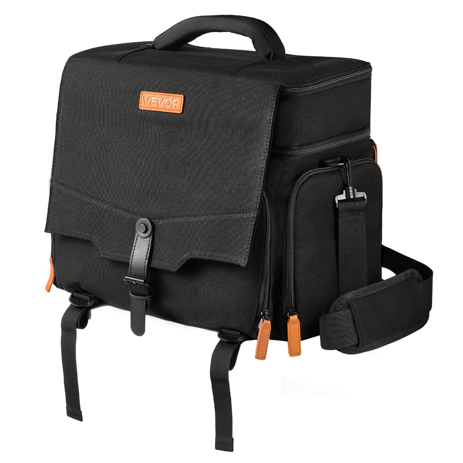 VEVOR Miniature Storage Carrying Figure Bag, Fits 16 Infantry Minis, Miniature Transport Bag with Handle & Adjustable Shoulder Strap, 1 Foam Layer for Large Storage Capacity (Minis Not Included)