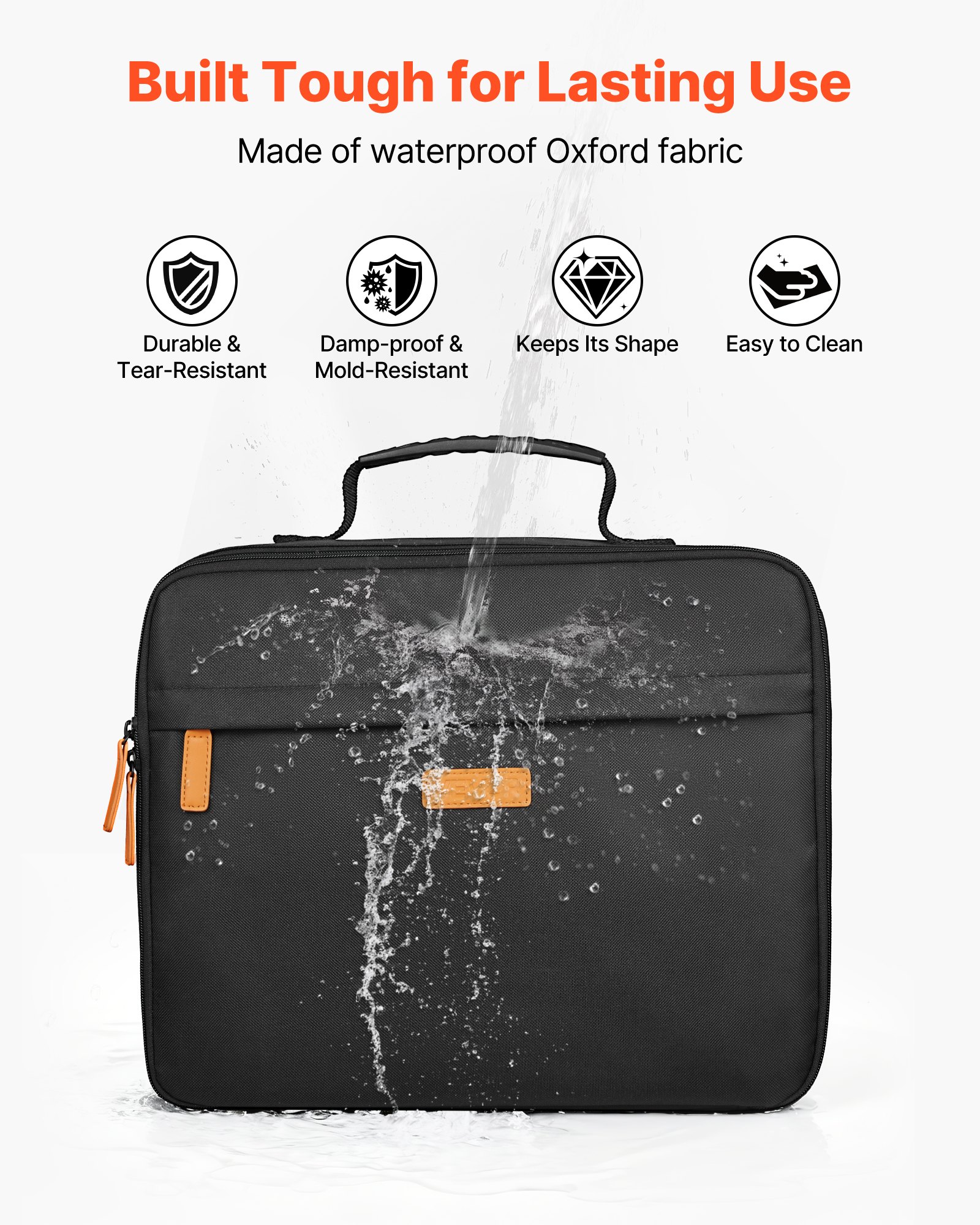 VEVOR Miniature Storage Carrying Figure Bag, Fits for 1:500-1:750 Scale Models, Miniature Transport Bag with Adjustable Shoulder Strap, 3 Foam Layers for Large Storage Capacity (Minis Not Included)