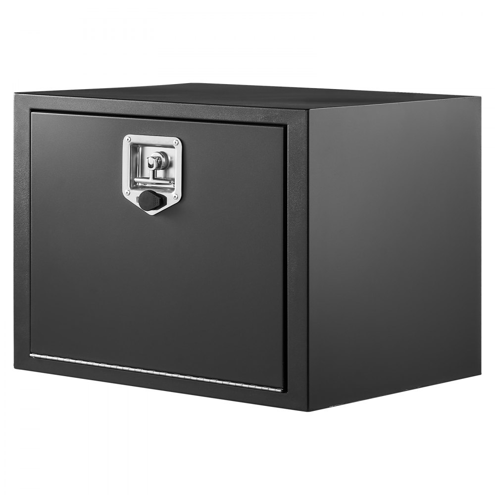 VEVOR Truck Onderbouw Opbergbox 609 x 457 x 457 mm Koudgewalst Staal Waterdichte Gereedschapskist met T-handgreep en Slot voor Vrachtwagens, Trailers, Bestelwagens Gereedschapskist Onderbouw Box Zwart