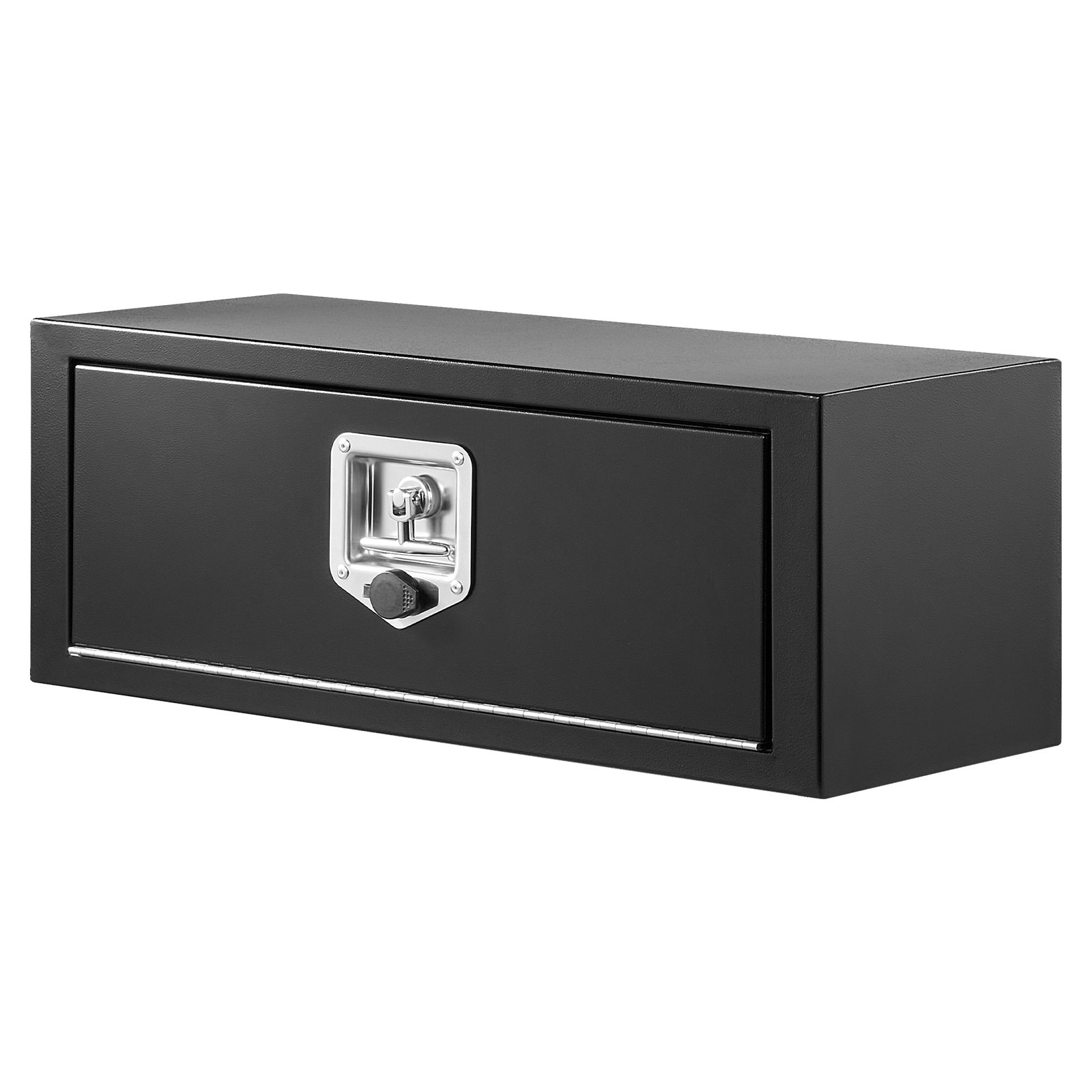 VEVOR Truck Onderbouw Opbergbox 686 x 254 x 254 mm Koudgewalst Staal Waterdichte Gereedschapskist met T-handgreep en Slot voor Vrachtwagens, Trailers, Bestelwagens Gereedschapskist Onderbouw Box Zwart