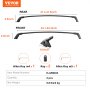 VEVOR Roof Rack Cross Bars, Compatible with Toyota RAV4 2019-2023, 260lbs Load Capacity, Aluminum Anti-Rust Crossbars with Locks, Rooftop Cargo Bag Luggage Carrier (Not Fit for Adventure/TRD Off-Road)