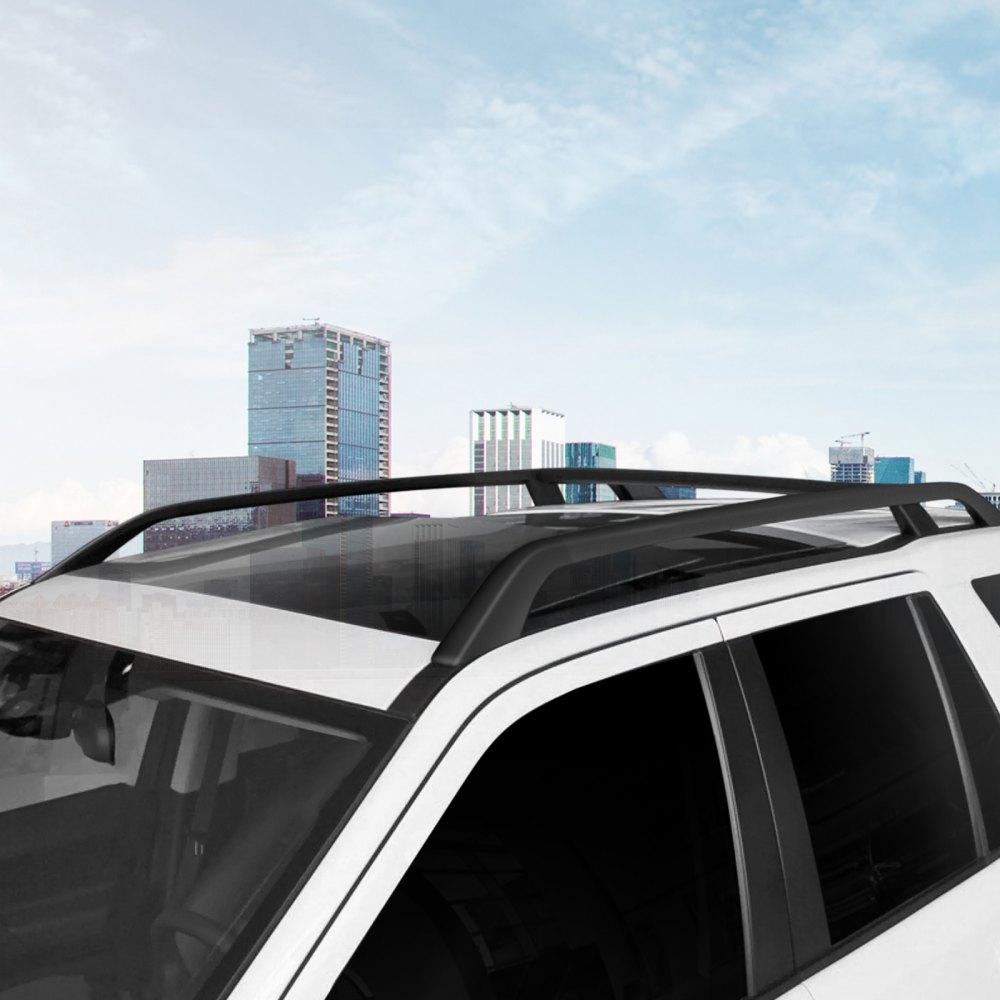 Imperiaal Voor 06-15 Land Rover Freelander 2 bagage dwarsbalk Zijrail Aluminium Kunststof Zwart