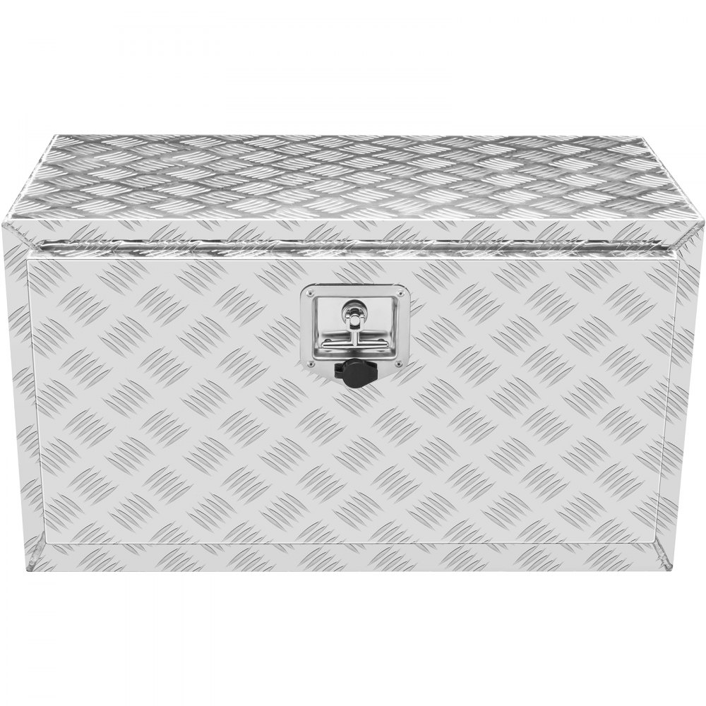 VEVOR Truckbox Gereedschapskist Aanhangerbox Gereedschapskist 760x355x405mm Opbergbox voor pick-ups, Aluminium traanplaat gereedschapskist met slot en sleutels, Waterdichte opbergbox voor aanhangers