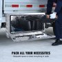 VEVOR Underbody Truck Box, 760x430x460mm pick-up opbergdoos, aluminium gereedschapskist met slot en sleutels, waterdichte trailer gereedschapskist voor vrachtwagens, bestelwagens, aanhangwagens enz. Zilver