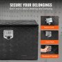 VEVOR Underbody Truck Box, 30" x 17" x 18" Pickup Storage Box, Heavy Duty Aluminum Diamond Plate Tool Box with Lock and Keys, Waterproof Trailer Storage Box with T-Handle Latch for Truck, Van, Trailer