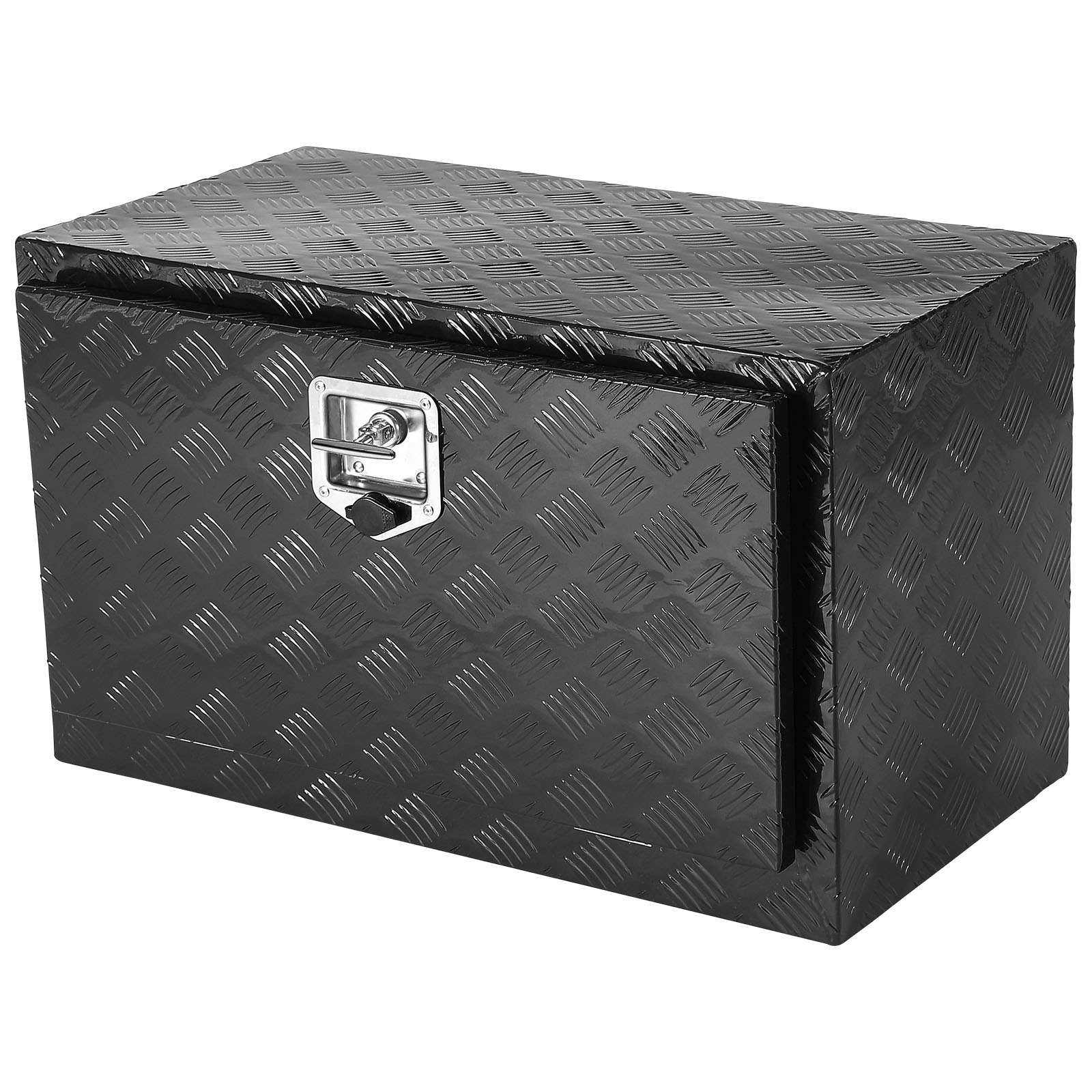 VEVOR Underbody Truck Box, 30" x 17" x 18" Pickup Storage Box, Heavy Duty Aluminum Diamond Plate Tool Box with Lock and Keys, Waterproof Trailer Storage Box with T-Handle Latch for Truck, Van, Trailer