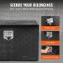 VEVOR Underbody Truck Box, 36" x 24" x 24" Pickup Storage Box, Heavy Duty Aluminum Diamond Plate Tool Box with Lock and Keys, Waterproof Trailer Storage Box with T-Handle Latch for Truck, Van, Trailer