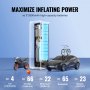 VEVOR Portable Air Compressor 19 Cylinder Mini Tire Pump 3 Pieces 2600 mAh Rechargeable Electric Compressor Bicycle Pump 160 PSI Air Pump with Pressure Gauge for Car Bicycle Motorcycle Balls