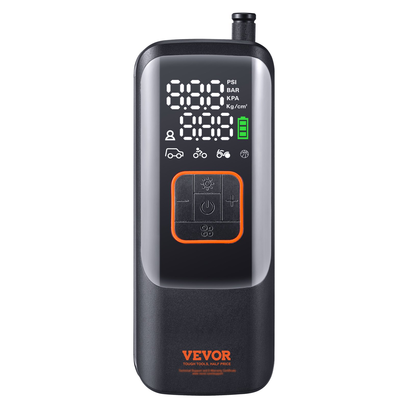 VEVOR draagbare luchtcompressor 19 cilinder mini-bandenpomp 3 stuks 7800mAh 3.7V oplaadbare elektrische compressor fietspomp 160 PSI luchtpomp met manometer voor auto fiets motorfiets ballen