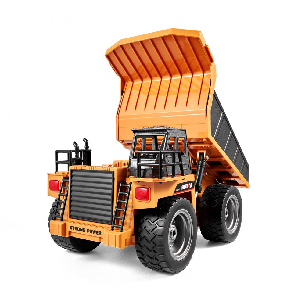 VEVOR RC Dump Truck Speelgoed, 9-kanaals 1:18 Schaal Afstandsbediening Dump Truck, RC Bouwvoertuig Speelgoedvrachtwagen met Metalen Bed en Licht, 2 Oplaadbare Batterijen voor Peuters, Jongens en Meisjes vanaf 8 Jaar