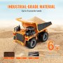 VEVOR RC Dump Truck Speelgoed, 9-kanaals 1:18 Schaal Afstandsbediening Dump Truck, RC Bouwvoertuig Speelgoedvrachtwagen met Metalen Bed en Licht, 2 Oplaadbare Batterijen voor Peuters, Jongens en Meisjes vanaf 8 Jaar