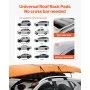 VEVOR Soft Roof Rack Pads, 33-Inch Universal Car Roof Rack Pad, 176LBS Load Capacity Luggage Kayak Carrier with 2 Tie-Down Straps and Portable Storage Bag for SUP Canoe Snowboard Paddle Board