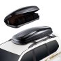 VEVOR Rooftop Cargo Carrier, 8 Cubic Feet Roof Cargo Box, ABS Hard Shell Roof Box, with Dual-Sided Opening and 2 Reinforced Straps, Aerodynamic, Suitable for most Crossbar, for Car, Wagon, SUV, Black