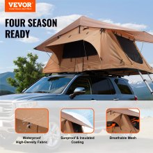 VEVOR Rooftop Tent Hard Shell 2-3 Person Waterproof for Jeep SUV Truck w/ Ladder