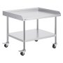 VEVOR roestvrijstalen werktafel, commerciële werktafel voor voedselbereiding met 4 wielen, zwenkwielen, spatbescherming aan 3 zijden, 762 x 914 x 762 mm, werktafel voor restaurants en hotels