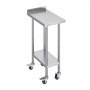 VEVOR Stainless Steel Work Table Commercial Food Prep Table 24"x15" with Casters