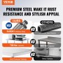 VEVOR roestvrijstalen werktafel versus andere: SUS201-staal, capaciteit van 700 lbs, massief verdikt tafelblad.