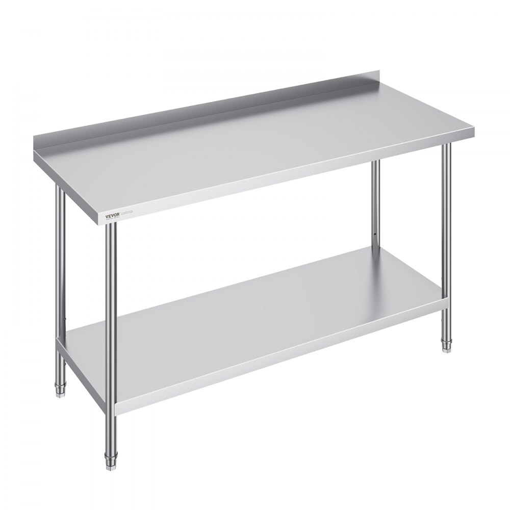 VEVOR Stainless Steel Work Table Commercial Kitchen Work Food Prep Table 24"x60"