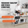 VEVOR Stainless Steel Work Prep Table Commercial Worktable Food Prep 24x72x34in