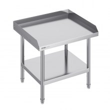 VEVOR RVS Werktafel, Voorbereidingstafel Met 4 Wielen, 3 Verstelbare Hoogtes Werktafel Voor Voedselbereiding Voor Commerciele Keukens En Restaurants Zilver