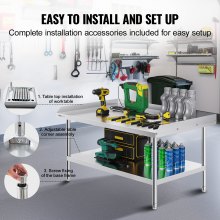 VEVOR werktafel keukentafel voorbereidingstafel commercieel 762x1219x660mm