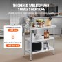 VEVOR Stainless Steel Food Prep Table Commercial Kitchen Work Table 18"x36"