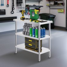 VEVOR roestvrijstalen voedselbereidingstafel keukenwerktafel 457x914mm