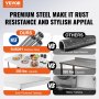 VEVOR stainless steel kitchen island vs galvanized steel, showcasing durability and capacity.