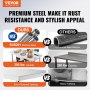 premium steel used in VEVOR commercial worktable vs galvanized steel material in others.