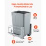 VEVOR 35 Qt uittrekbare afvalbak voor keukenkastjes, onderbouwafvalbak (draagvermogen 30 kg) met duurzaam metalen soft-close schuifsysteem en deurset, voor onderbouwgootsteen