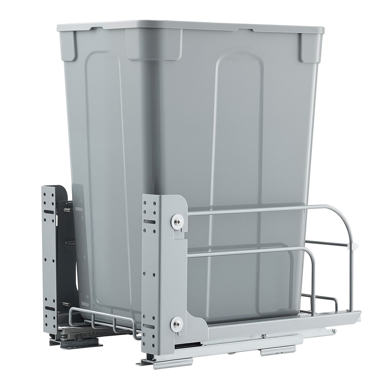 VEVOR 35 Qt uittrekbare afvalbak voor keukenkastjes, onderbouwafvalbak (draagvermogen 30 kg) met duurzaam metalen soft-close schuifsysteem en deurset, voor onderbouwgootsteen
