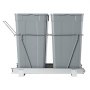 VEVOR Uittrekbare prullenbak (35 Qt + 35 Qt) voor keukenkastjes, dubbele prullenbak onder de gootsteen, afvalcontainer voor onder de gootsteen, met robuust metalen schuifsysteem met volledige uittrekfunctie en handgreep