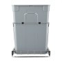 VEVOR Uittrekbare prullenbak (35 Qt + 35 Qt) voor keukenkastjes, dubbele prullenbak onder de gootsteen, afvalcontainer voor onder de gootsteen, met robuust metalen schuifsysteem met volledige uittrekfunctie en handgreep
