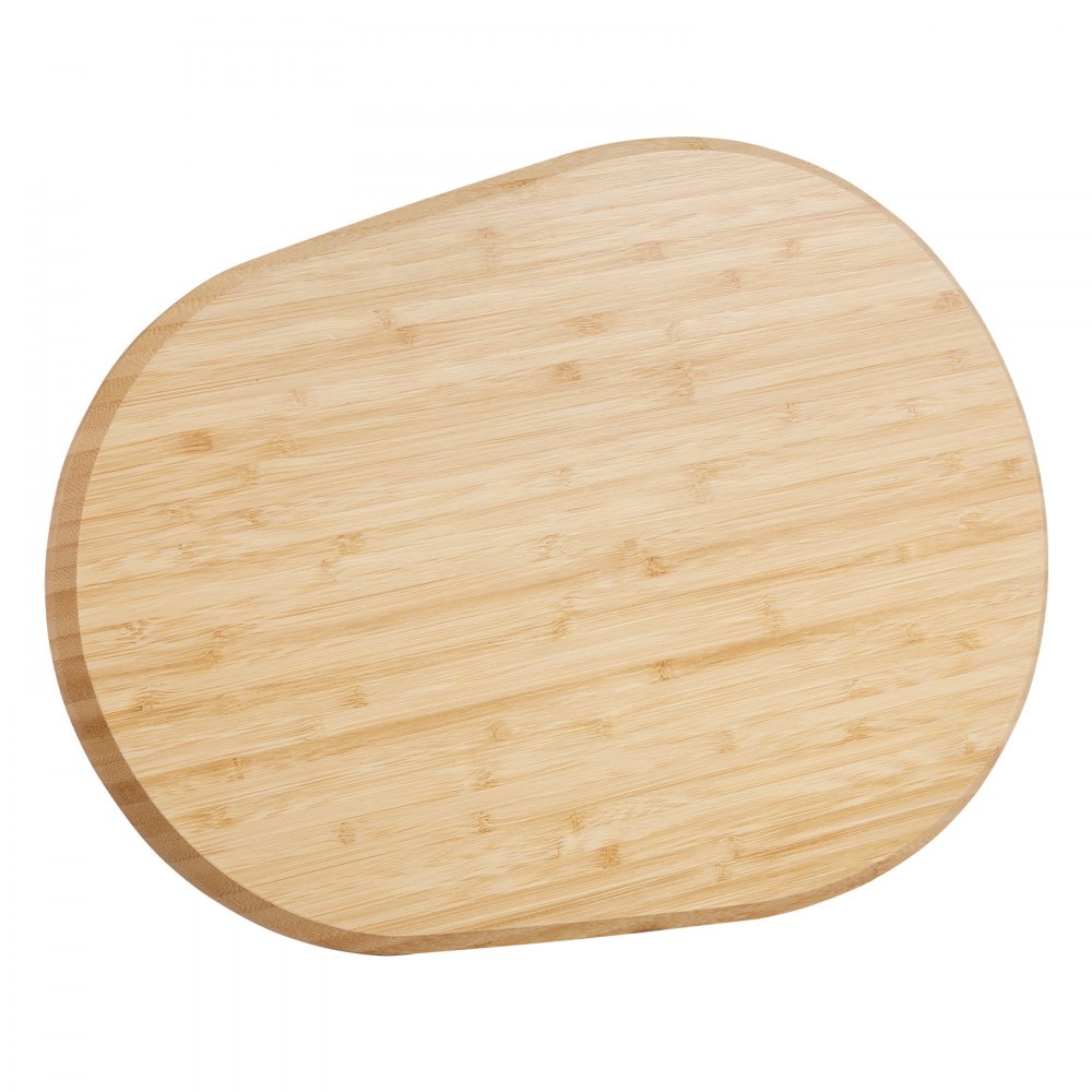 VEVOR Board, ovaal, 399 x 282 x 23 mm, basis compatibel met standmixer, bamboe bord met PTFE-voetjes, voorkomt stoomschade aan kasten, houten bord, ideaal voor keukenmachines