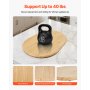 VEVOR Board, ovaal, 399 x 282 x 23 mm, basis compatibel met standmixer, bamboe bord met PTFE-voetjes, voorkomt stoomschade aan kasten, houten bord, ideaal voor keukenmachines