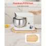 VEVOR Mixer Slider, Oval 14.5 x 9.4-inch, Appliance Slider Compatible with Tilt Head 4.5-5 Qt Stand Mixer, PTFE Feet, Kitchen Countertop Storage Mover Sliding Tray, Natural Wood