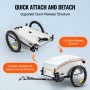 quick attach and detach VEVOR bike cargo trailer with pin quick release and installation kit.