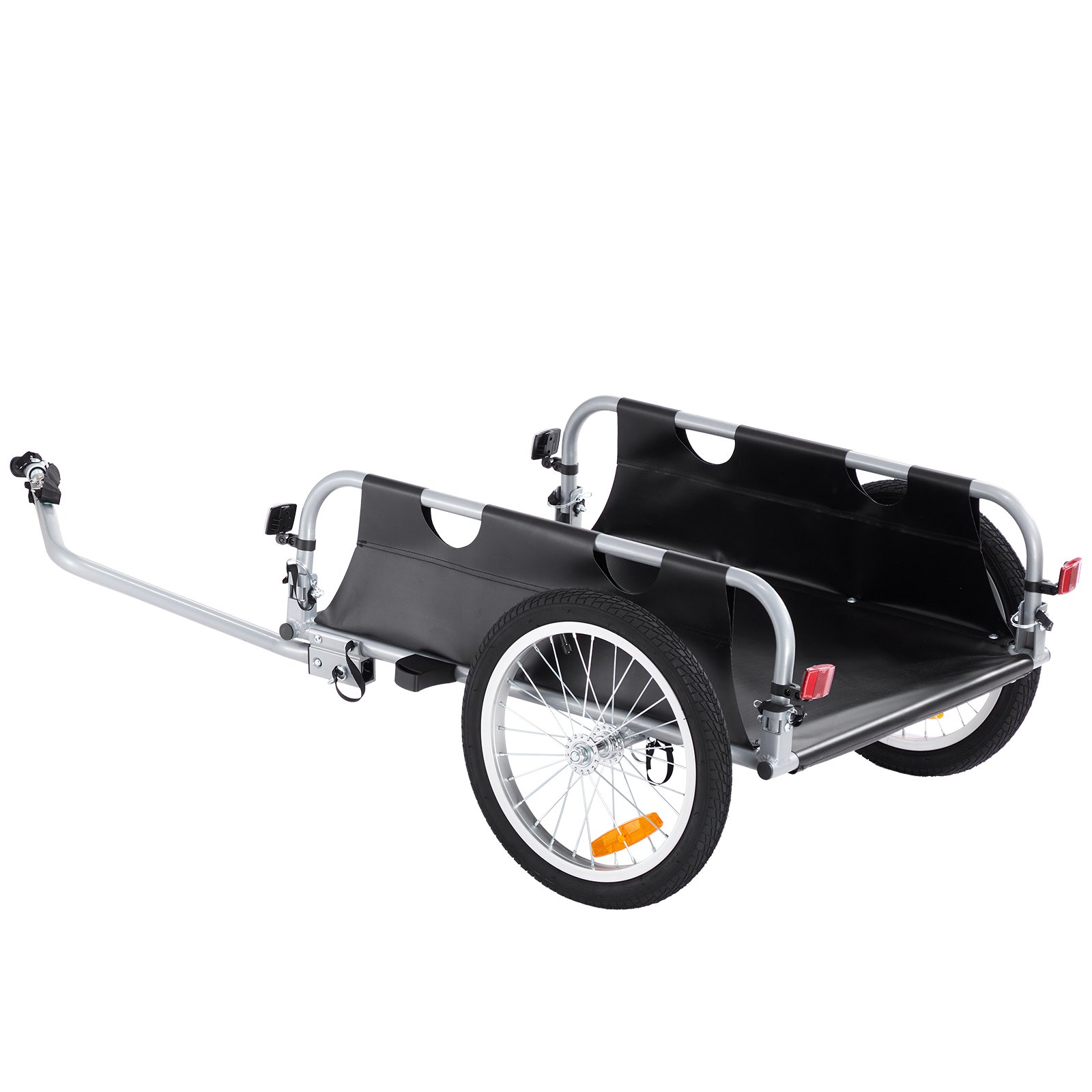 VEVOR Fietskar, 45 kg laadvermogen, transportkar, opvouwbaar en opbergbaar, snelspanner met universele koppeling, 41 cm wielen, veilige reflectoren, geschikt voor fietswielen van 558,8-711,2 mm
