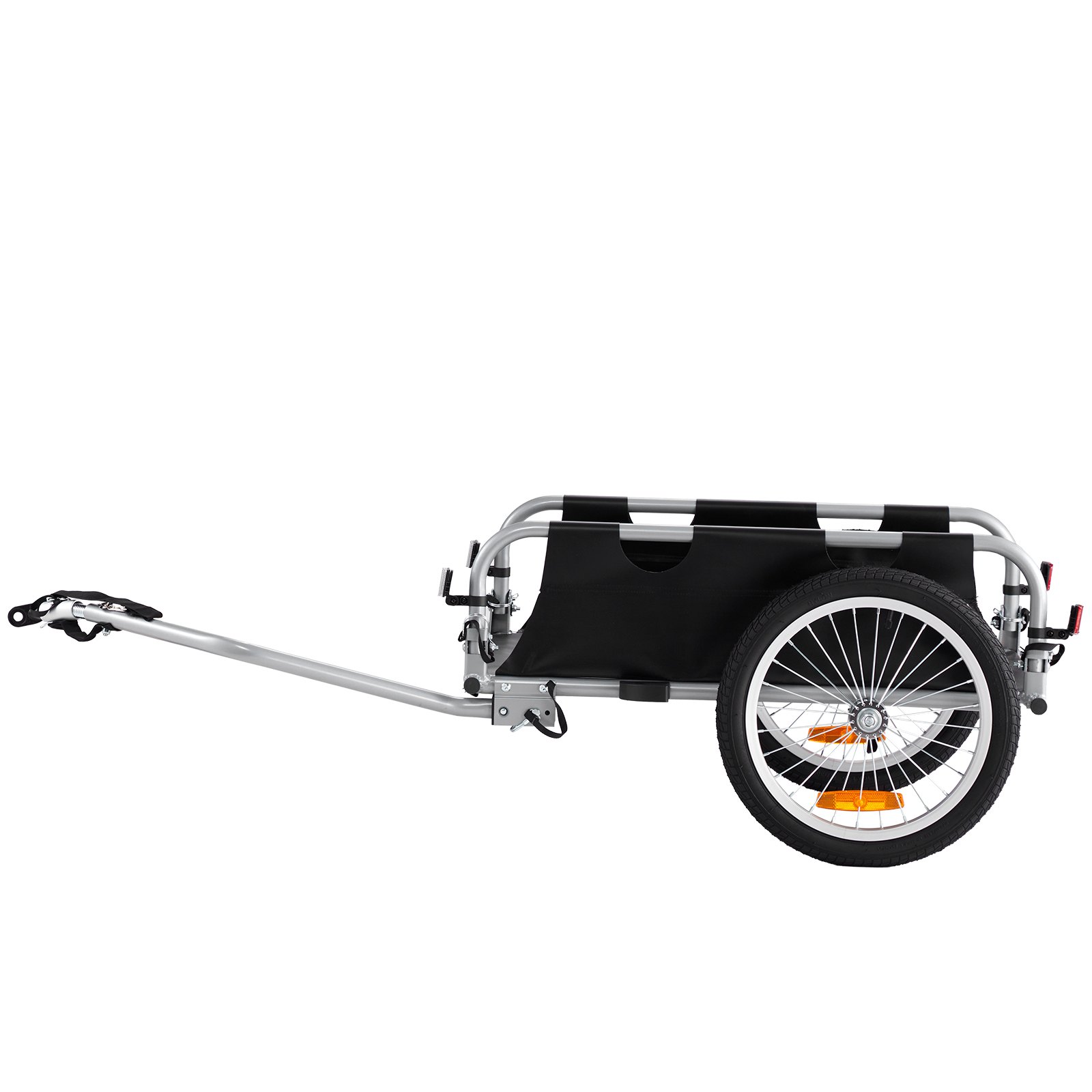 VEVOR Fietskar, 45 kg laadvermogen, transportkar, opvouwbaar en opbergbaar, snelspanner met universele koppeling, 41 cm wielen, veilige reflectoren, geschikt voor fietswielen van 558,8-711,2 mm
