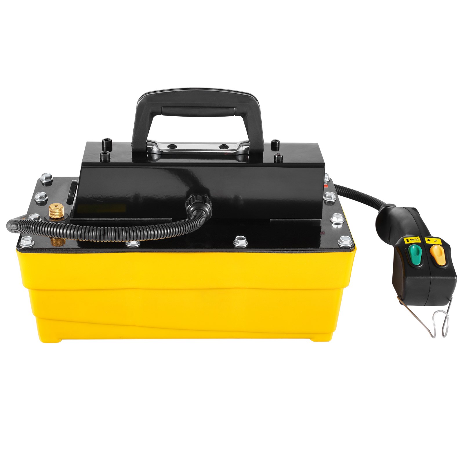 VEVOR 10,000PSI Air Hydraulic Pump, 0.61 Gal Reservoir, NPT 3/8 In Oil Outlet, NPT 1/4 In Inlet, Plastic Air Hydraulic Pump with Remote Control Actuator, for Automobile Frame Machine & Hydraulic Press