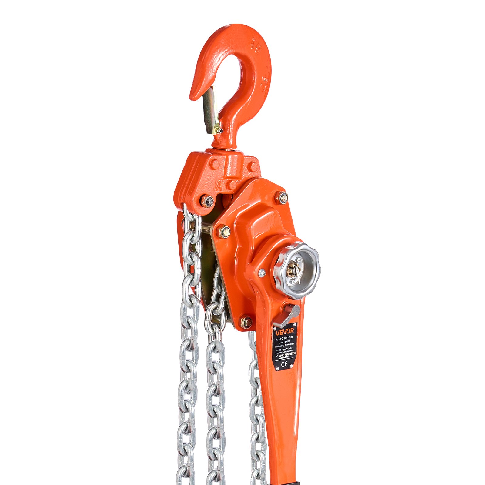 VEVOR Hefboomtakel, capaciteit 6 ton, handkettingtakel, 30 m hefvermogen, takel van G80 gelegeerd staal met mechanische dubbele palrem, rateltakel met 360° draaibare haken, voor magazijn, bouw en garage