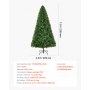 VEVOR Kunstkerstboom, 2,2 m, kerstboom, levensecht, met 1346 takpunten en stevige metalen standaard voor huis-, feest- en kantoordecoratie