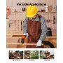 VEVOR Koeienleren lasschort, vlamvertragend beschermend schort, hittebestendig leren schort met 6 gereedschapszakken, werkschort voor houtbewerking, tuinieren, barbecue, 610x914mm