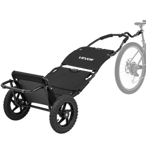 VEVOR Opvouwbare fietsaanhanger, bagageaanhanger, 3-in-1 transportkar, draagvermogen 27 kg, koolstofstaal, 600D Oxford-stof, multifunctioneel voor backpacken, handkar, voor wielen van 22-28 inch, outdoor transporter