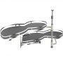 VEVOR swing left blind corner cabinet pull out with two-tier grey shelves.