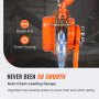 VEVOR Manual Lever Chain Hoist, 3/4 Ton 1650 lbs Capacity 10 FT Come Along, G80 Galvanized Carbon Steel with Weston Double-Pawl Brake, Auto Chain Leading & 360° Rotation Hook, for Garage Factory Dock