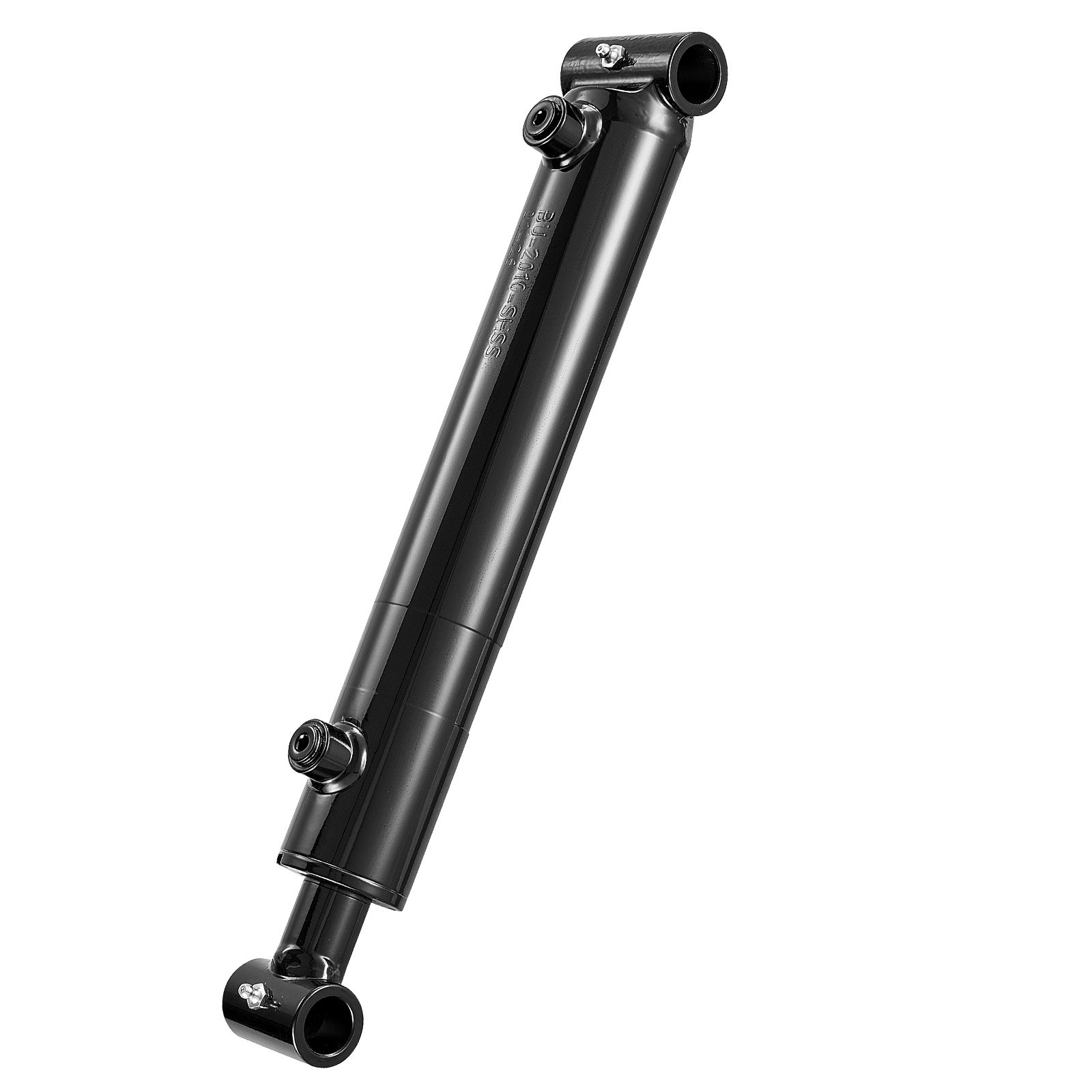 VEVOR dubbelwerkende hydraulische cilinder met 50,8 mm boring, 254 mm slag, tot 3500 psi, zwaar uitgevoerde gelaste cilinder met kruisbuis, 25,4 mm penopening en SAE-6 aansluiting voor landbouwmachines, zwart