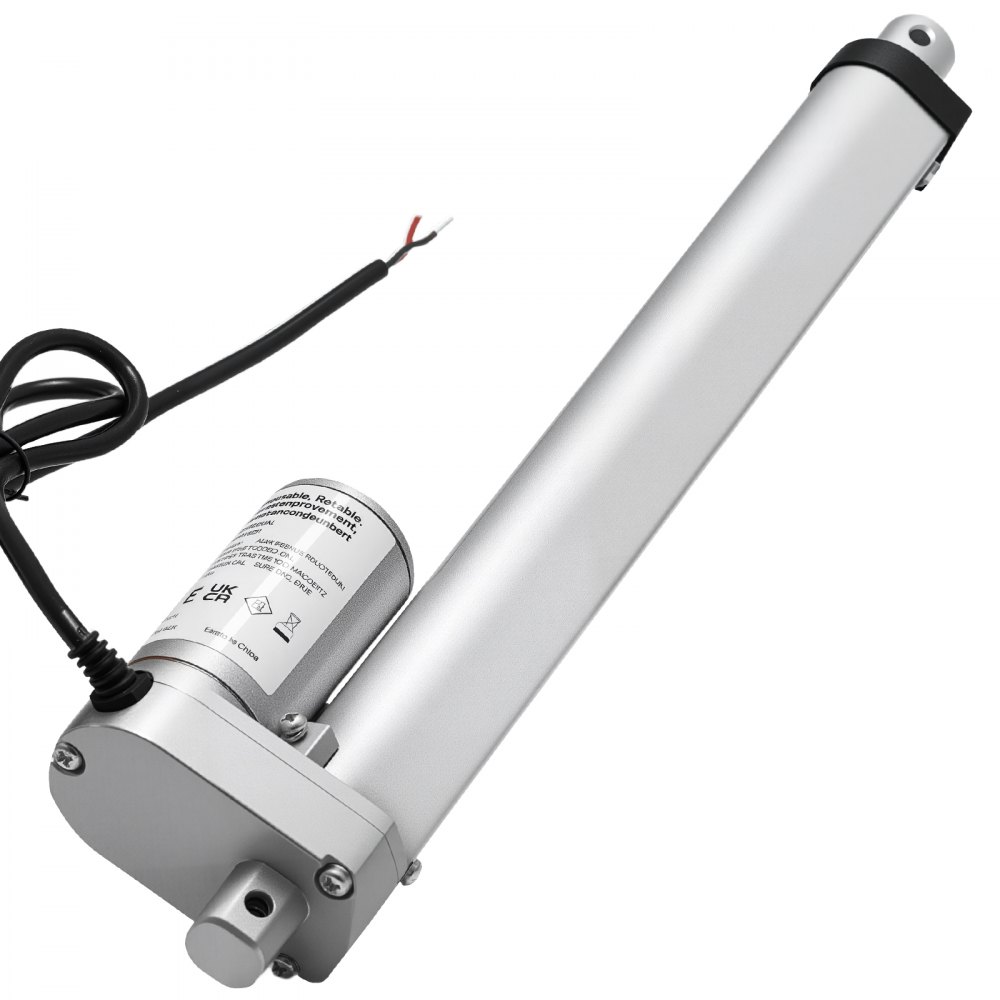 VEVOR 12V lineaire aandrijving, 250 mm lineaire motor met 15 mm/s, 1000 N lineaire actuator met IP54-bescherming en montagebeugel, lineaire actuatoren voor in hoogte verstelbare bureaus, relaxfauteuils, raam- en deuropeners